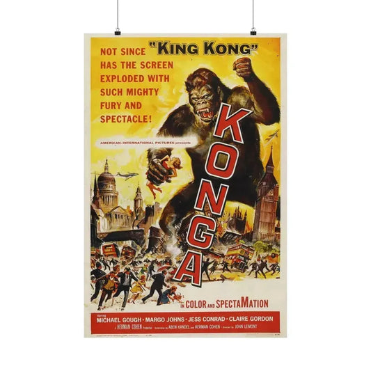 KONGA 1961 - Paper Movie Poster 24″ x 36″ Matte - The Sticker Space