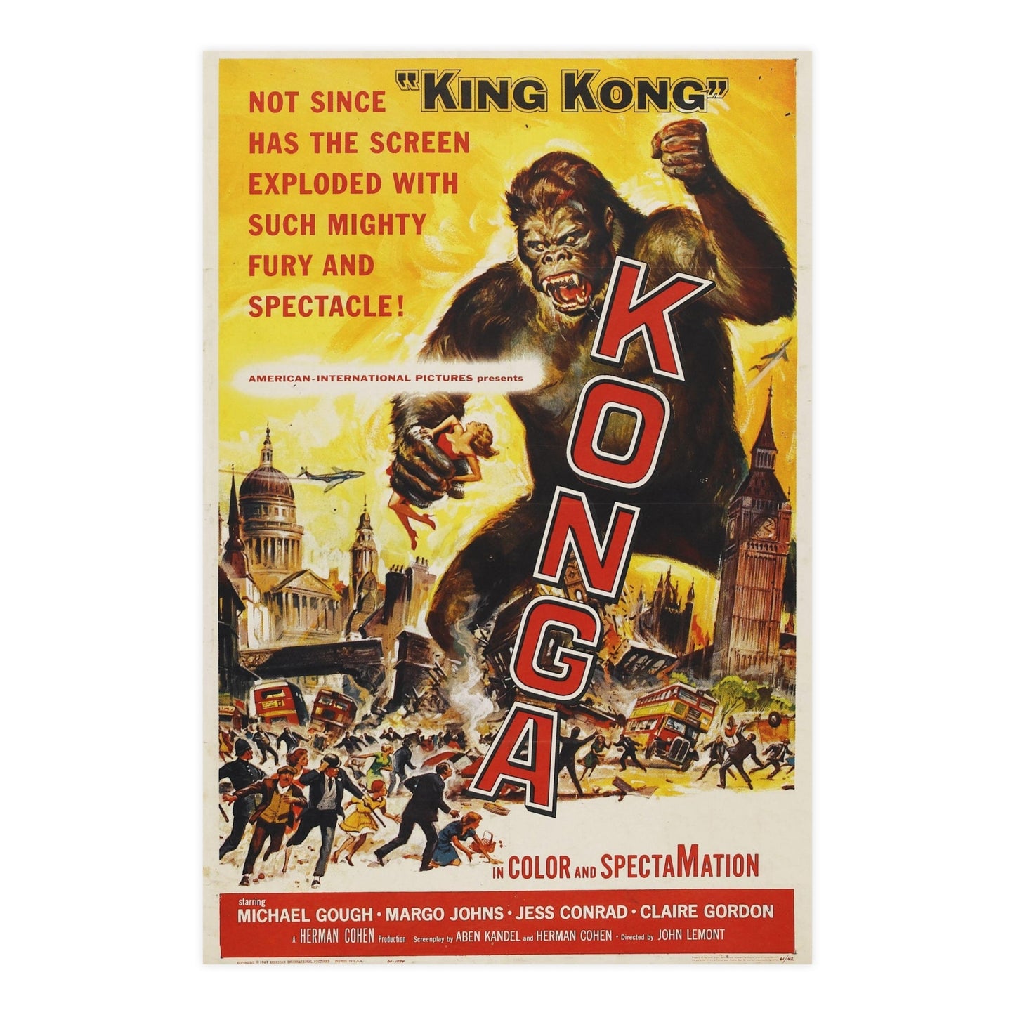 KONGA 1961 - Paper Movie Poster-24″ x 36″ (Vertical)-The Sticker Space