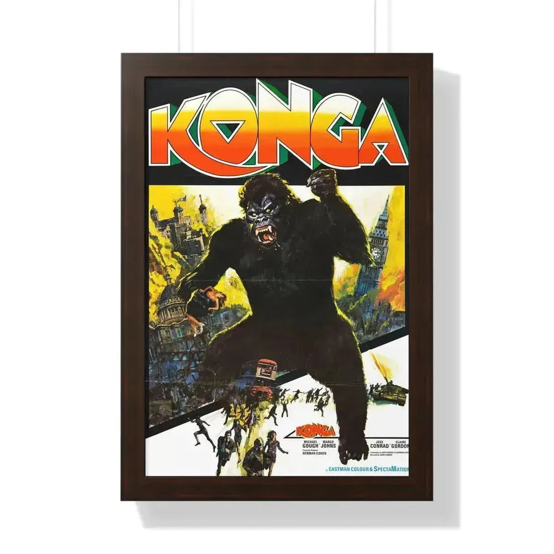 KONGA (2) 1961 - Framed Movie Poster 16″ x 24″ Walnut - The Sticker Space