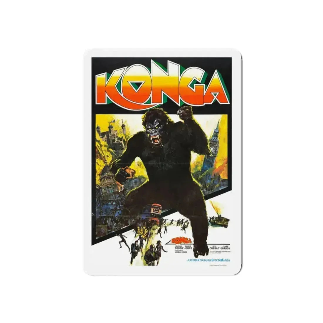 KONGA (2) 1961 Movie Poster - Refrigerator Magnet 3 Inch Die-Cut - The Sticker Space