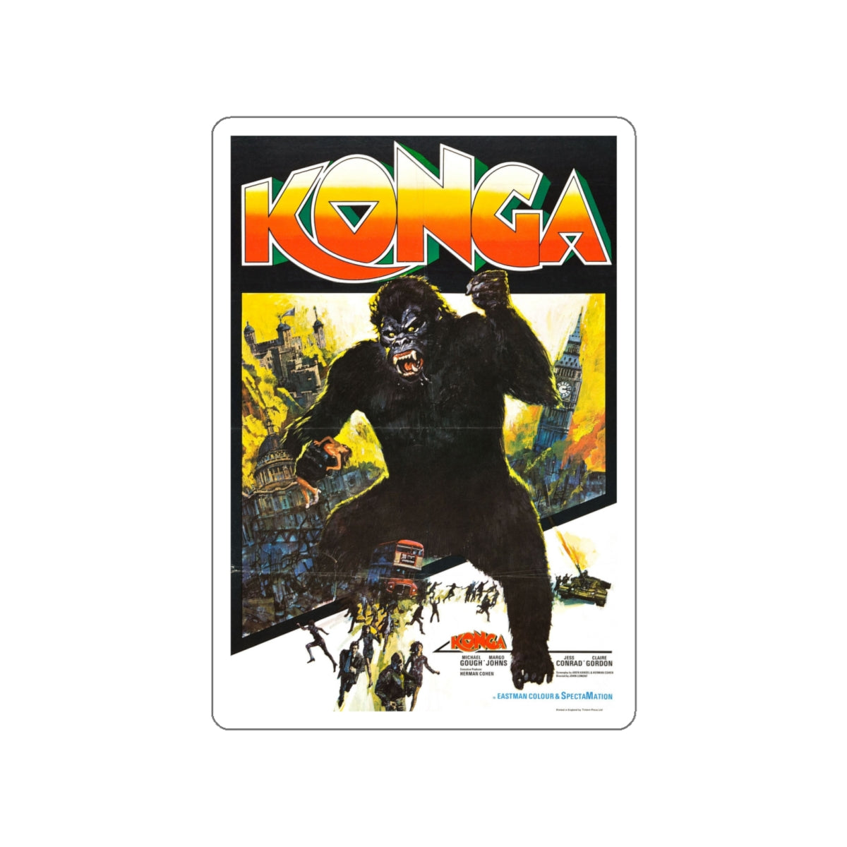 KONGA (2) 1961 Movie Poster STICKER Vinyl Die-Cut Decal-6 Inch-The Sticker Space