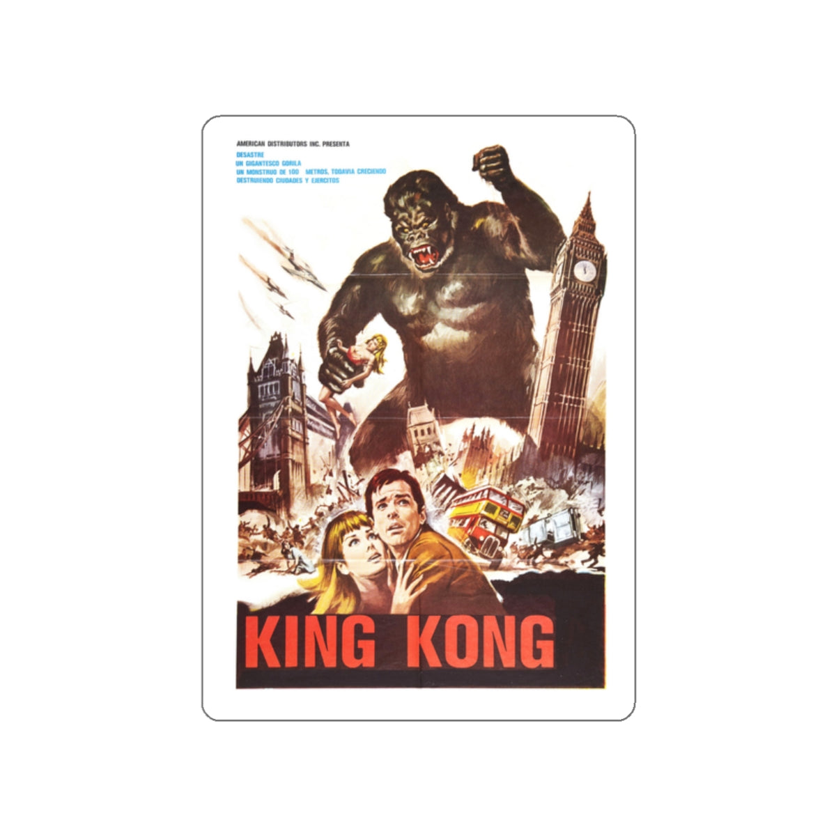 KONGA (3) 1961 Movie Poster STICKER Vinyl Die-Cut Decal-2 Inch-The Sticker Space