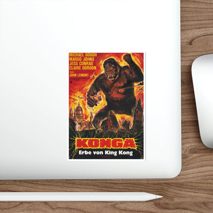 KONGA (GERMAN) 1961 Movie Poster STICKER Vinyl Die-Cut Decal-The Sticker Space