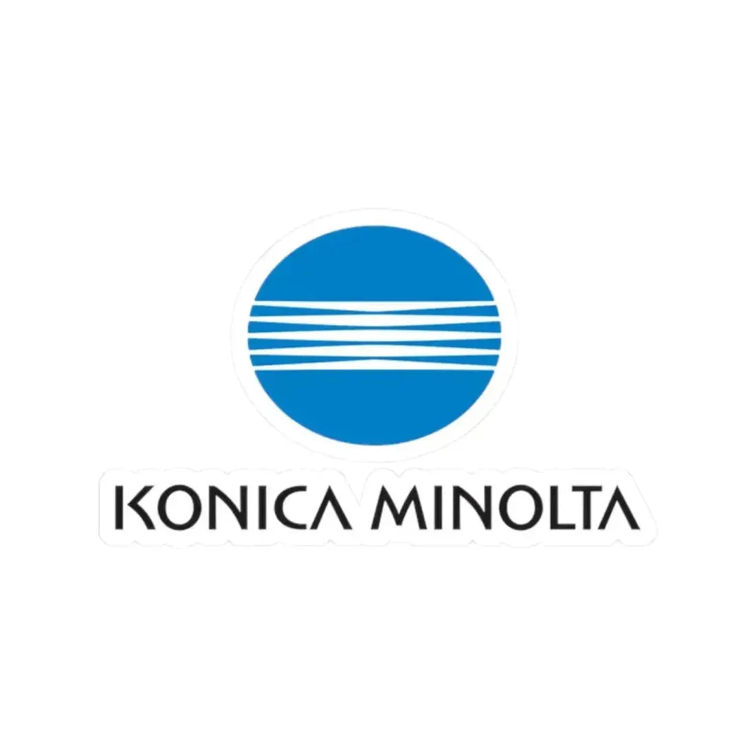Konica Minolta Inc. (Logo) STICKER Vinyl Kiss-Cut Decal 2 Inch White - The Sticker Space