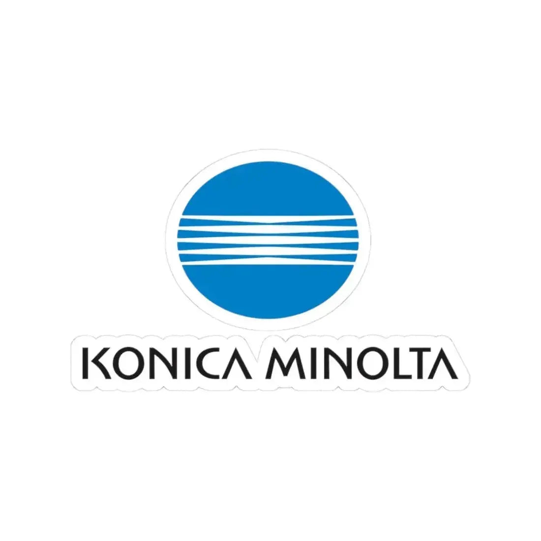 Konica Minolta Inc. (Logo) STICKER Vinyl Kiss-Cut Decal 3 Inch White - The Sticker Space
