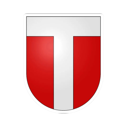 Konolfingen district-coat of arms (Switzerland) (Coat of Arms) STICKER Vinyl Kiss-Cut Decal 2 Inch White - The Sticker Space