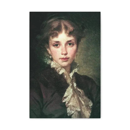Konstantin Makovsky (1839-1915) Female Portrait - 1878 - Canvas Wall Art 12" x 18" 1.25" - The Sticker Space