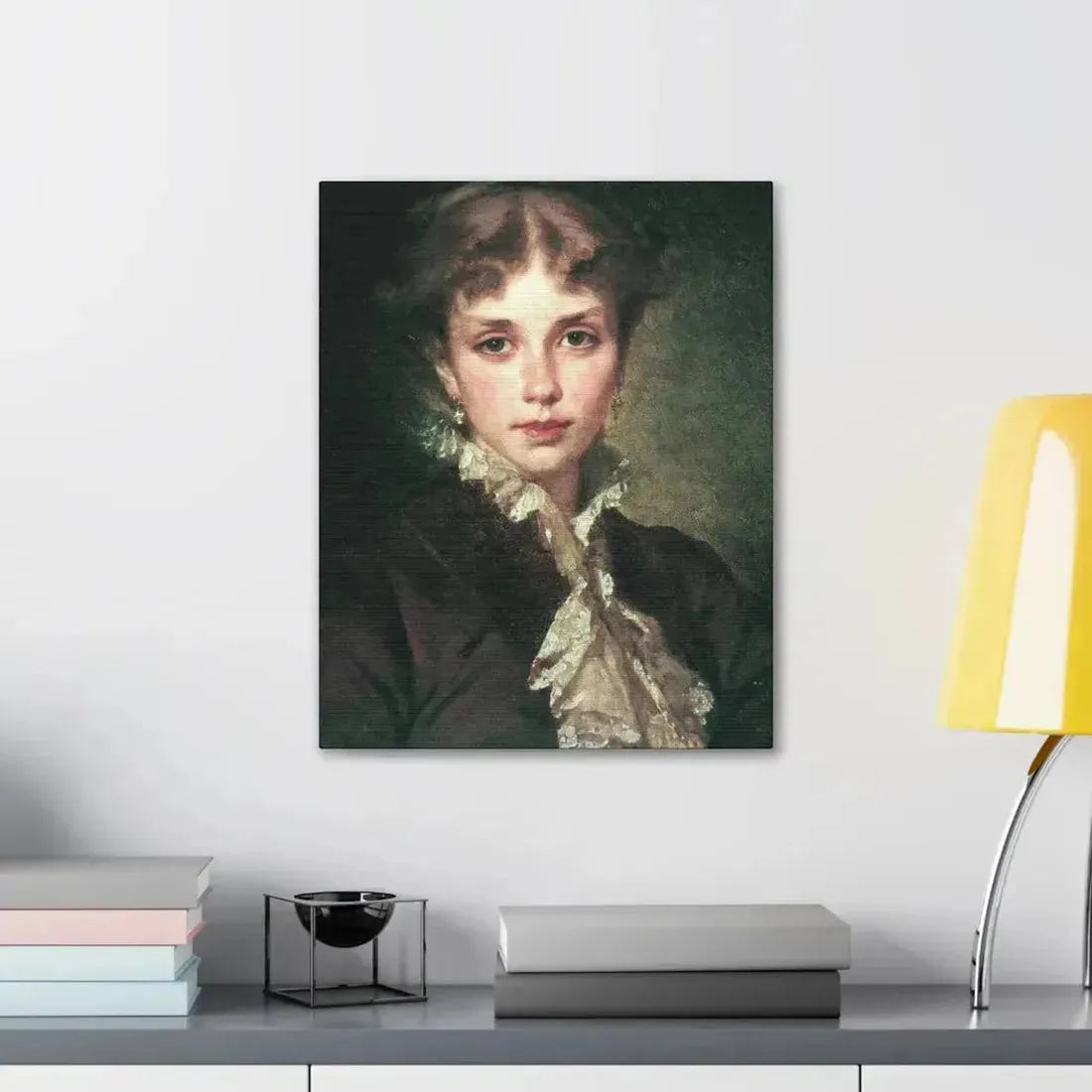 Konstantin Makovsky (1839-1915) Female Portrait - 1878 - Canvas Wall Art - The Sticker Space