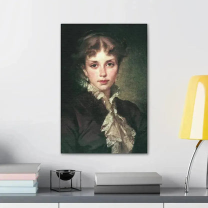 Konstantin Makovsky (1839-1915) Female Portrait - 1878 - Canvas Wall Art - The Sticker Space