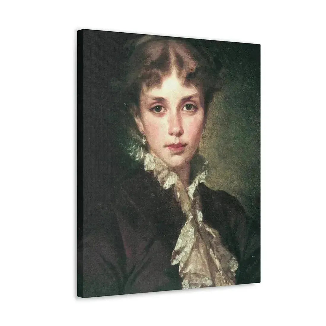Konstantin Makovsky (1839-1915) Female Portrait - 1878 - Canvas Wall Art - The Sticker Space