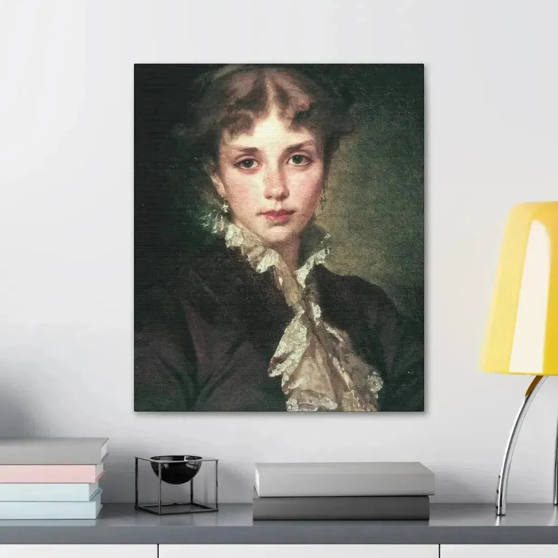 Konstantin Makovsky (1839-1915) Female Portrait - 1878 - Canvas Wall Art - The Sticker Space