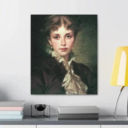Konstantin Makovsky (1839-1915) Female Portrait - 1878 - Canvas Wall Art - The Sticker Space
