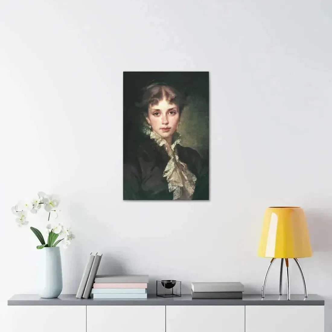 Konstantin Makovsky (1839-1915) Female Portrait - 1878 - Canvas Wall Art - The Sticker Space