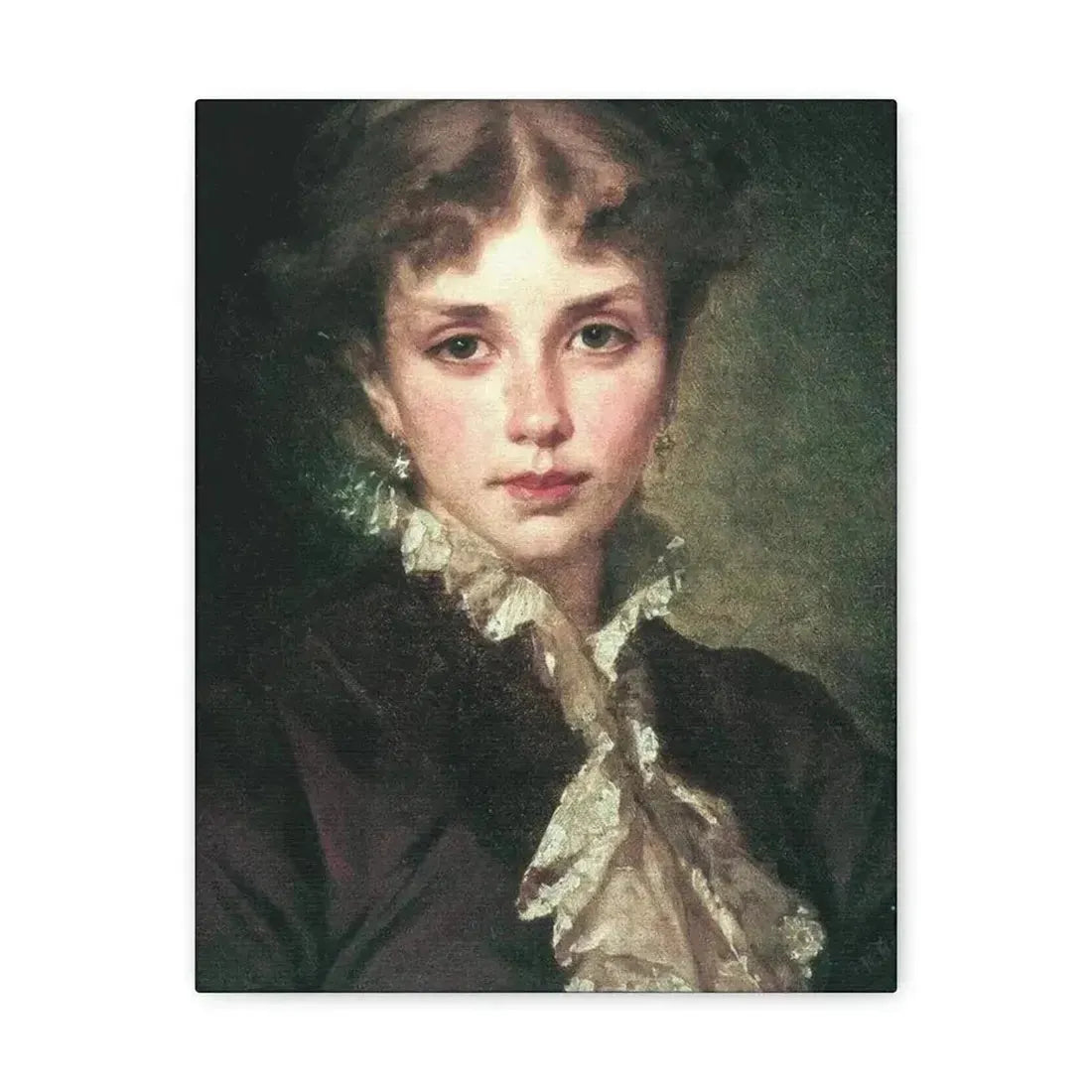 Konstantin Makovsky (1839-1915) Female Portrait - 1878 - Canvas Wall Art - The Sticker Space