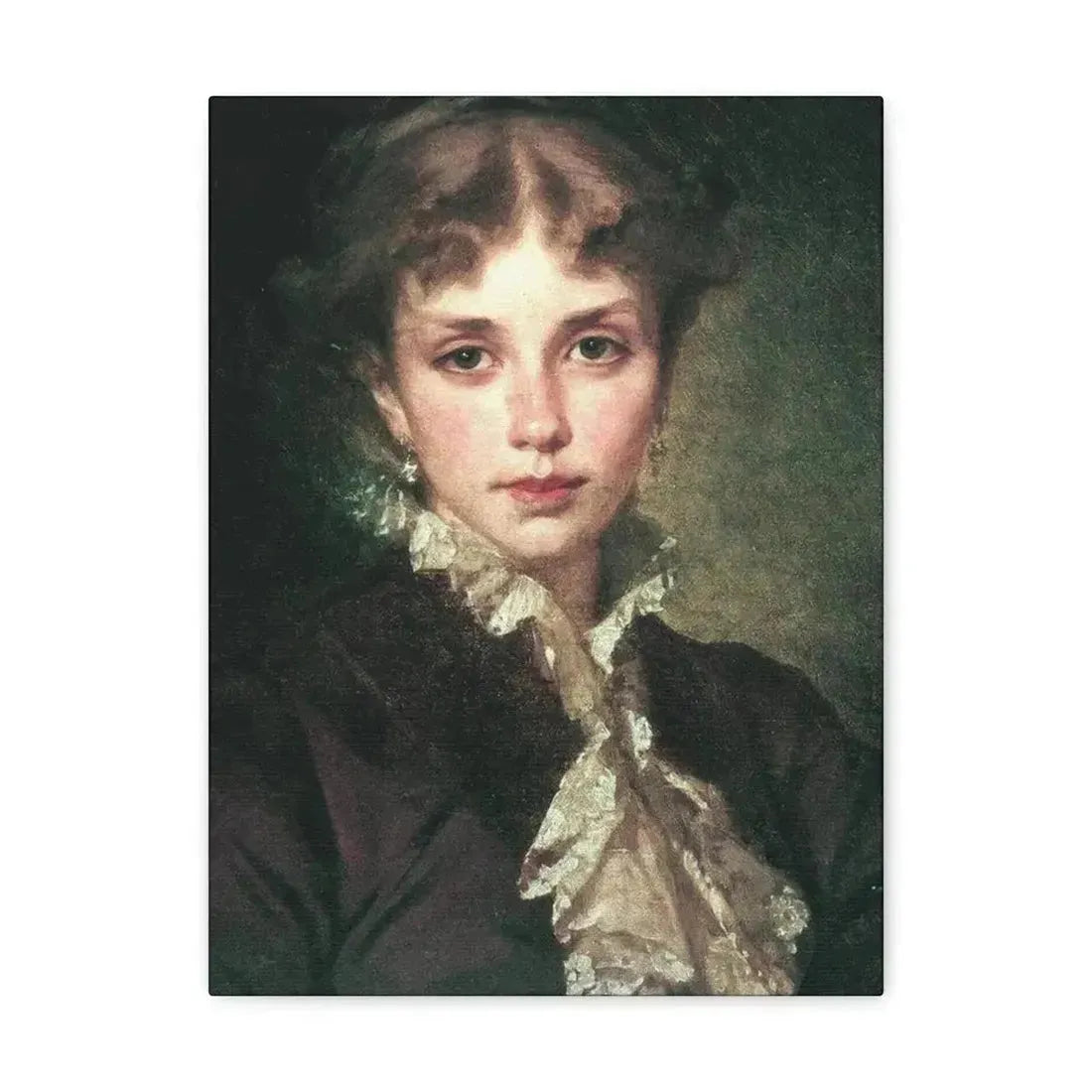 Konstantin Makovsky (1839-1915) Female Portrait - 1878 - Canvas Wall Art - The Sticker Space