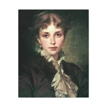 Konstantin Makovsky (1839-1915) Female Portrait - 1878 - Canvas Wall Art - The Sticker Space