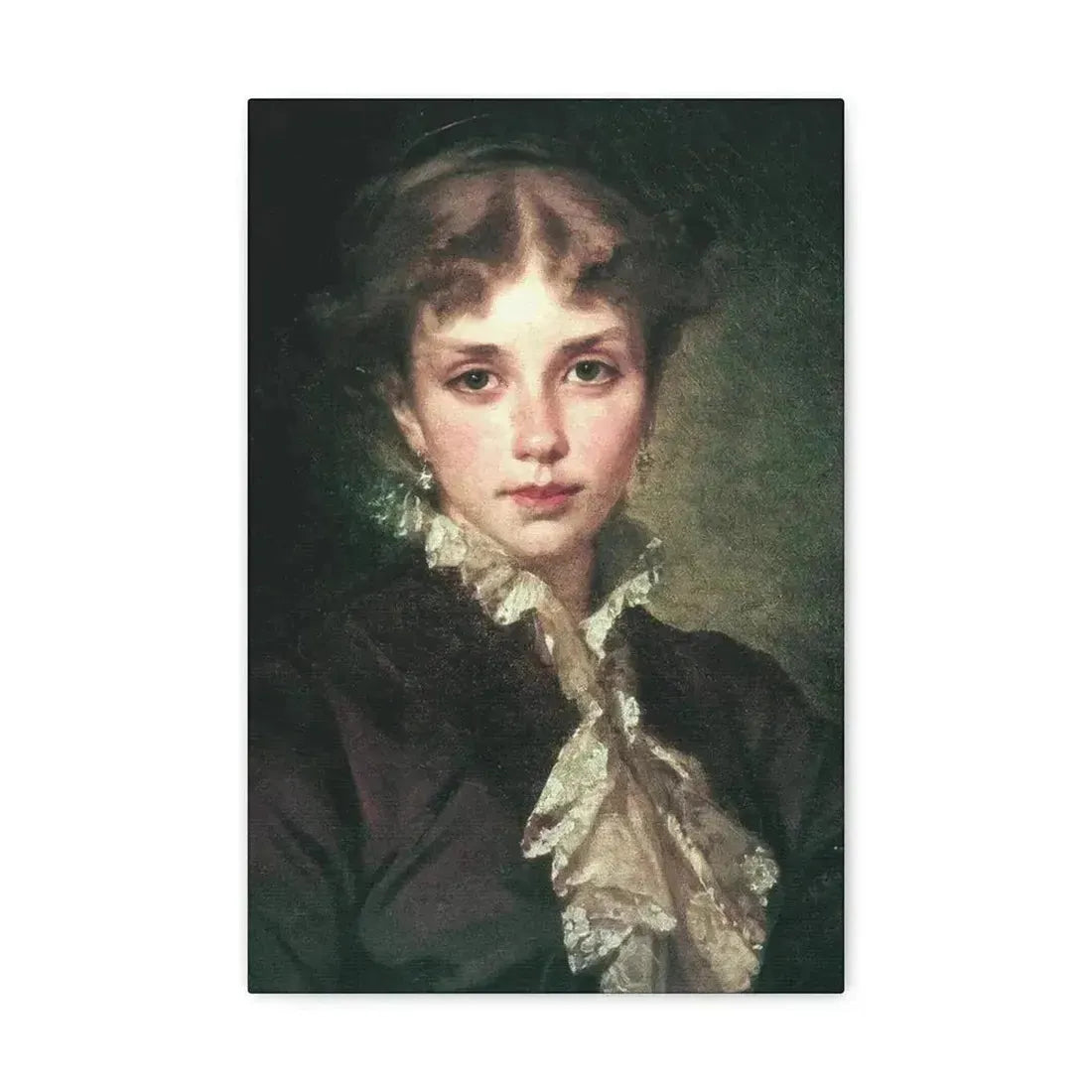 Konstantin Makovsky (1839-1915) Female Portrait - 1878 - Canvas Wall Art - The Sticker Space