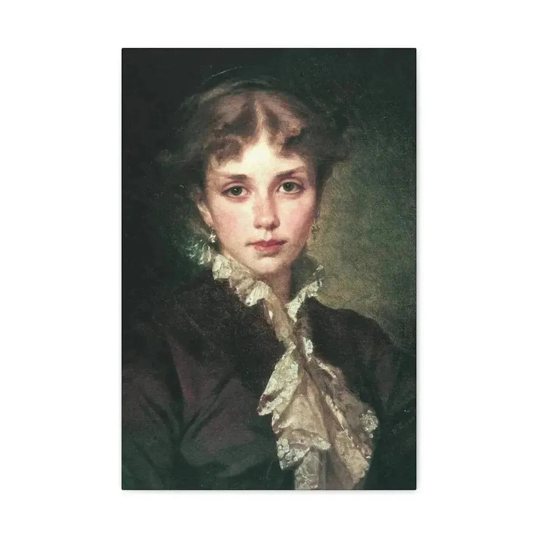 Konstantin Makovsky (1839-1915) Female Portrait - 1878 - Canvas Wall Art - The Sticker Space