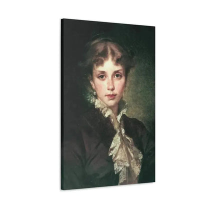 Konstantin Makovsky (1839-1915) Female Portrait - 1878 - Canvas Wall Art - The Sticker Space