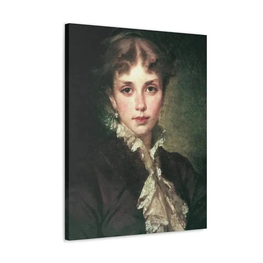 Konstantin Makovsky (1839-1915) Female Portrait - 1878 - Canvas Wall Art - The Sticker Space