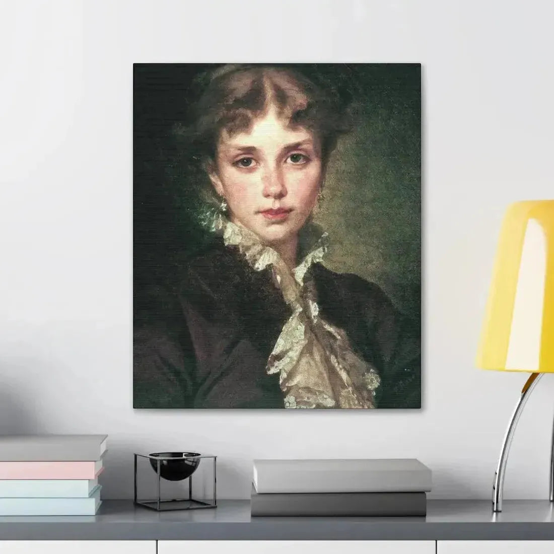 Konstantin Makovsky (1839-1915) Female Portrait - 1878 - Canvas Wall Art - The Sticker Space