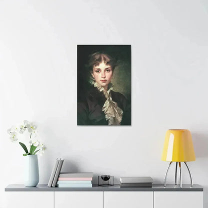 Konstantin Makovsky (1839-1915) Female Portrait - 1878 - Canvas Wall Art - The Sticker Space