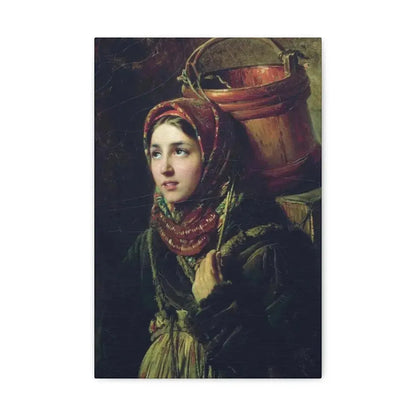 Konstantin Makovsky (1839-1915) Herring Dish - 1867 - Canvas Wall Art 12" x 18" 1.25" - The Sticker Space