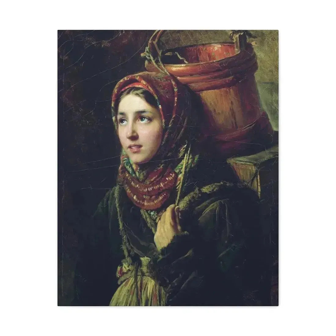 Konstantin Makovsky (1839-1915) Herring Dish - 1867 - Canvas Wall Art 24″ x 30″ 1.25" - The Sticker Space