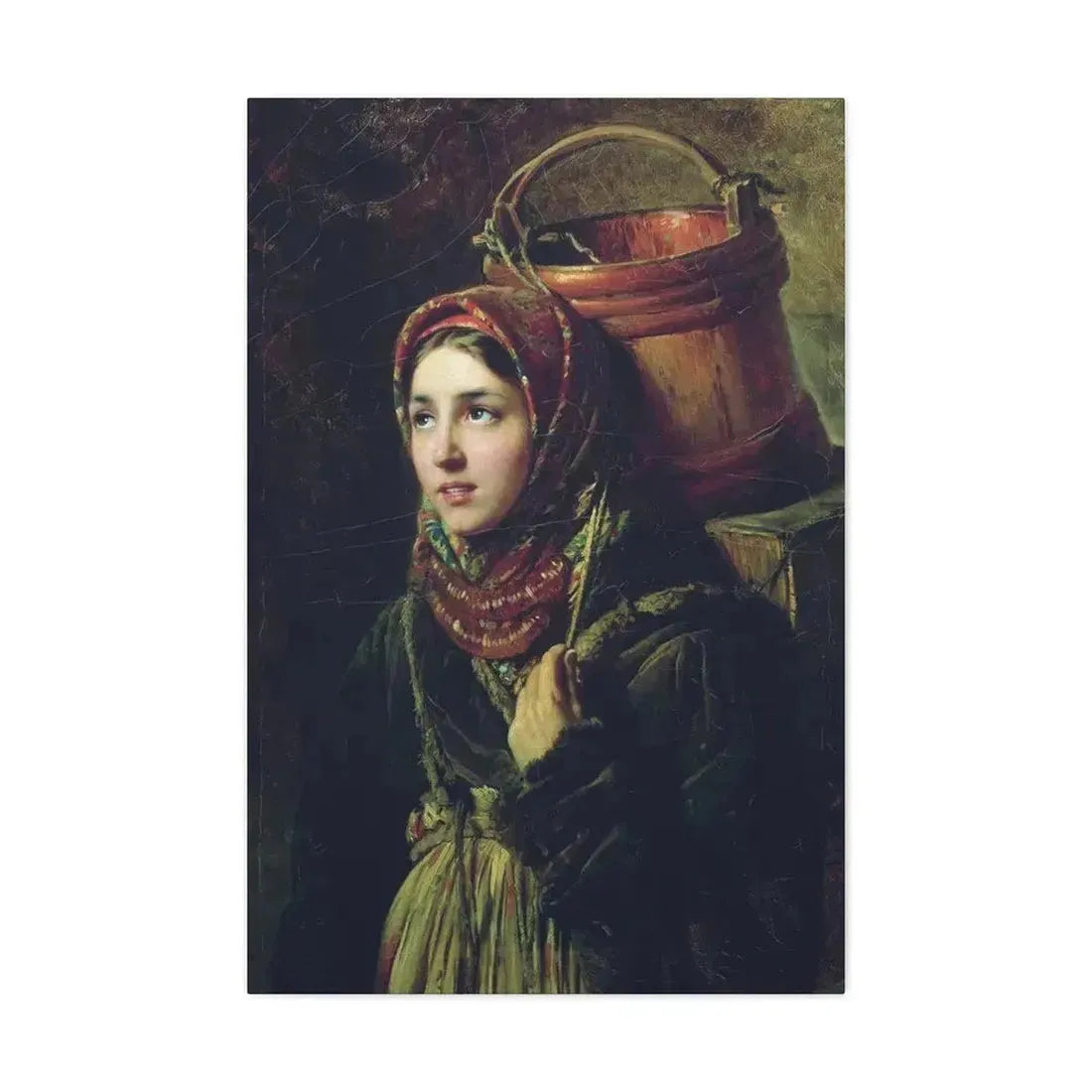 Konstantin Makovsky (1839-1915) Herring Dish - 1867 - Canvas Wall Art 24″ x 36″ 1.25" - The Sticker Space