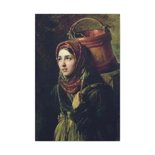 Konstantin Makovsky (1839-1915) Herring Dish - 1867 - Canvas Wall Art 24″ x 36″ 1.25" - The Sticker Space