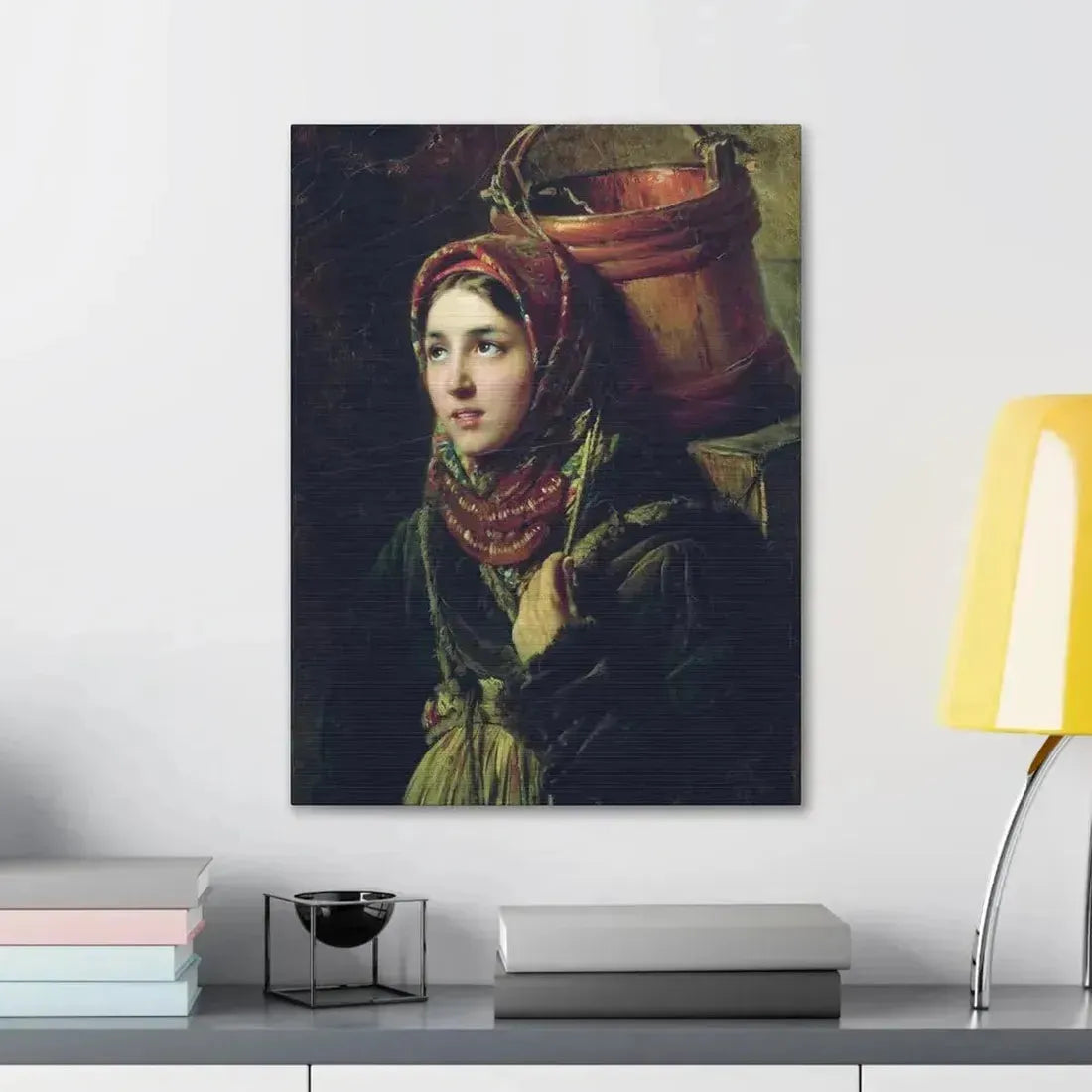 Konstantin Makovsky (1839-1915) Herring Dish - 1867 - Canvas Wall Art - The Sticker Space