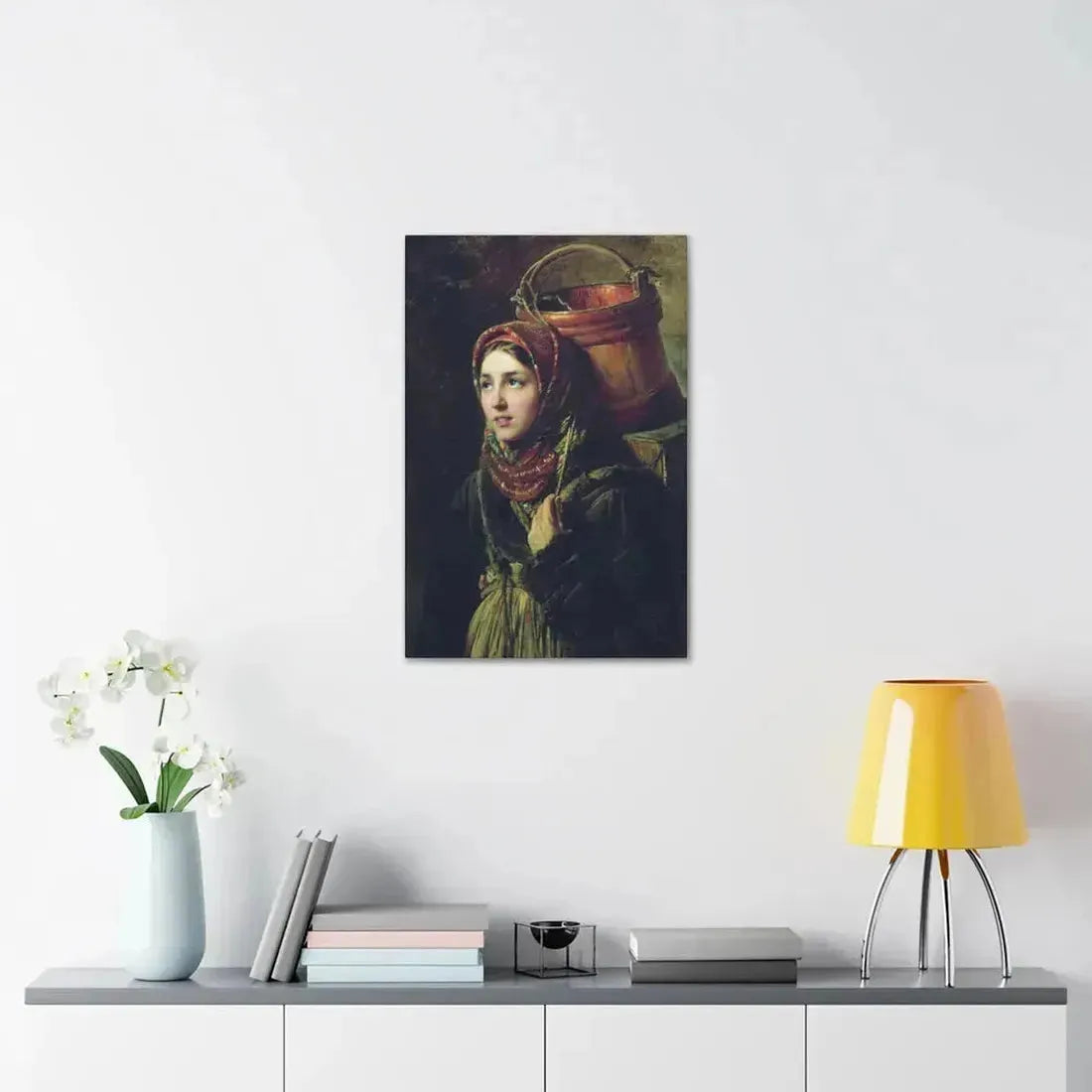 Konstantin Makovsky (1839-1915) Herring Dish - 1867 - Canvas Wall Art - The Sticker Space