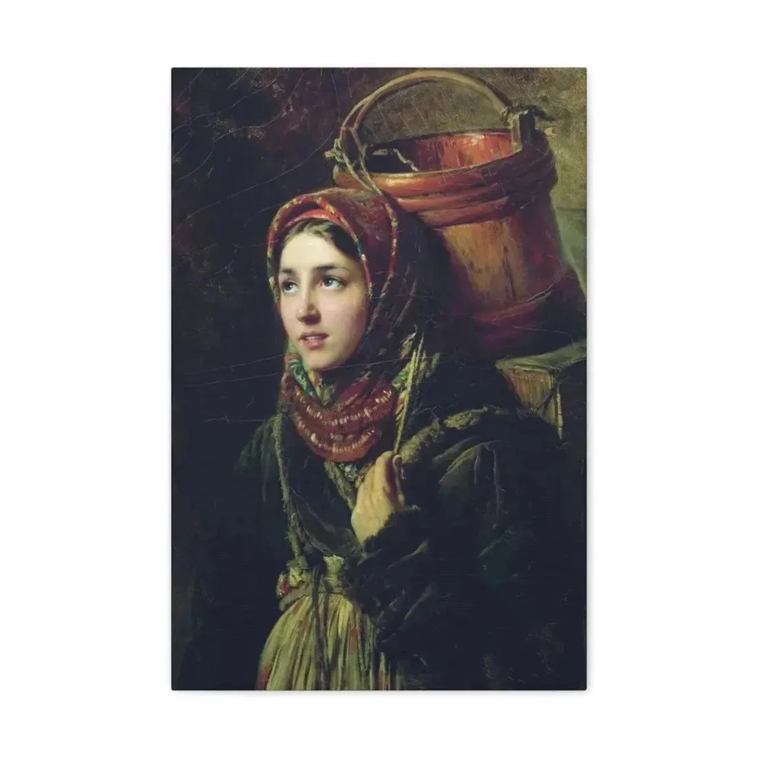 Konstantin Makovsky (1839-1915) Herring Dish - 1867 - Canvas Wall Art - The Sticker Space