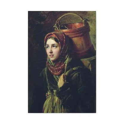 Konstantin Makovsky (1839-1915) Herring Dish - 1867 - Canvas Wall Art - The Sticker Space