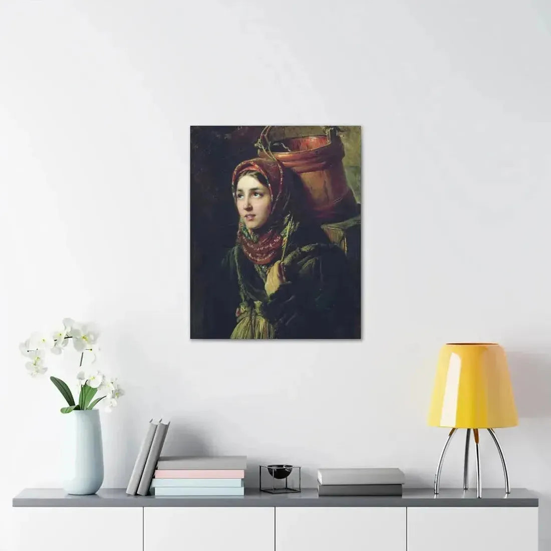 Konstantin Makovsky (1839-1915) Herring Dish - 1867 - Canvas Wall Art - The Sticker Space