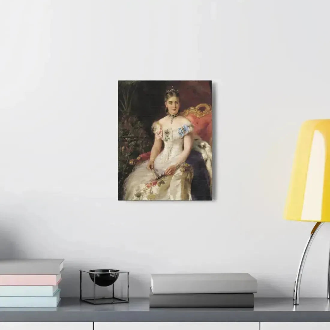 Konstantin Makovsky (1839-1915) Portrait Of Mariya Mikhajlovna Volkonsky - Canvas Wall Art - The Sticker Space