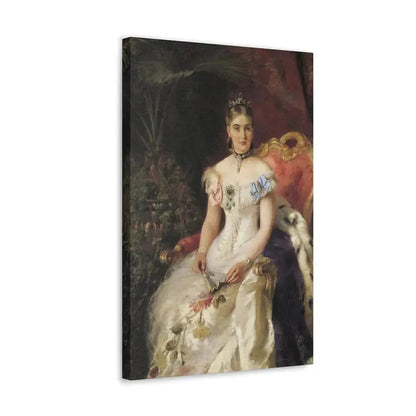 Konstantin Makovsky (1839-1915) Portrait Of Mariya Mikhajlovna Volkonsky - Canvas Wall Art - The Sticker Space