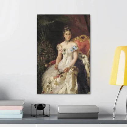 Konstantin Makovsky (1839-1915) Portrait Of Mariya Mikhajlovna Volkonsky - Canvas Wall Art - The Sticker Space