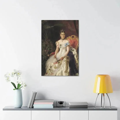 Konstantin Makovsky (1839-1915) Portrait Of Mariya Mikhajlovna Volkonsky - Canvas Wall Art - The Sticker Space