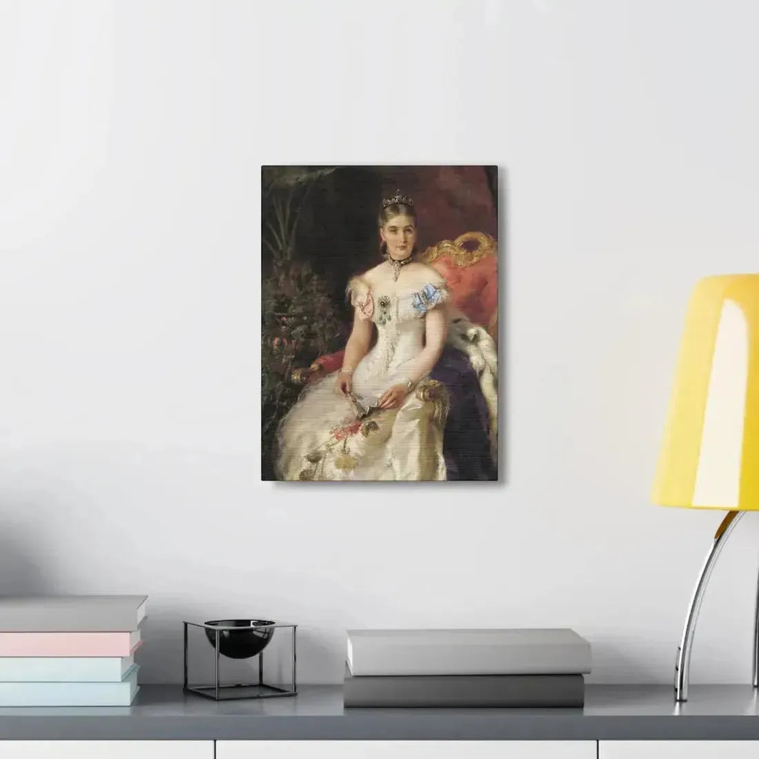 Konstantin Makovsky (1839-1915) Portrait Of Mariya Mikhajlovna Volkonsky - Canvas Wall Art - The Sticker Space