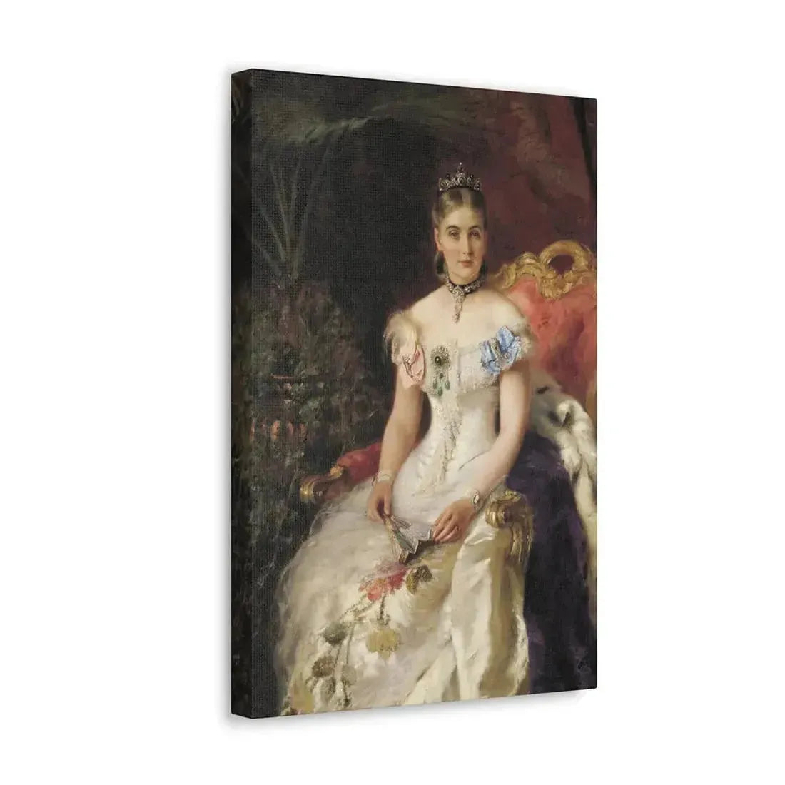 Konstantin Makovsky (1839-1915) Portrait Of Mariya Mikhajlovna Volkonsky - Canvas Wall Art - The Sticker Space