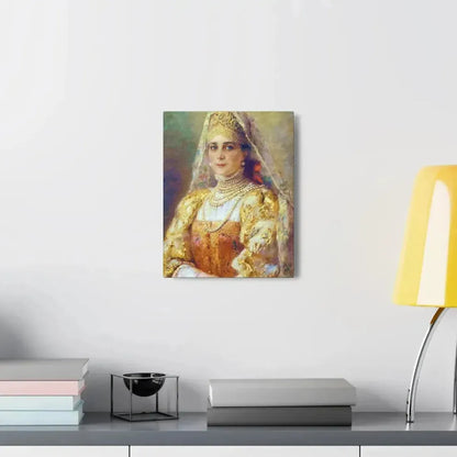 Konstantin Makovsky (1839-1915) Portrait of Princess Zinaida Yusupova in Russian Costume - Canvas Wall Art - The Sticker Space