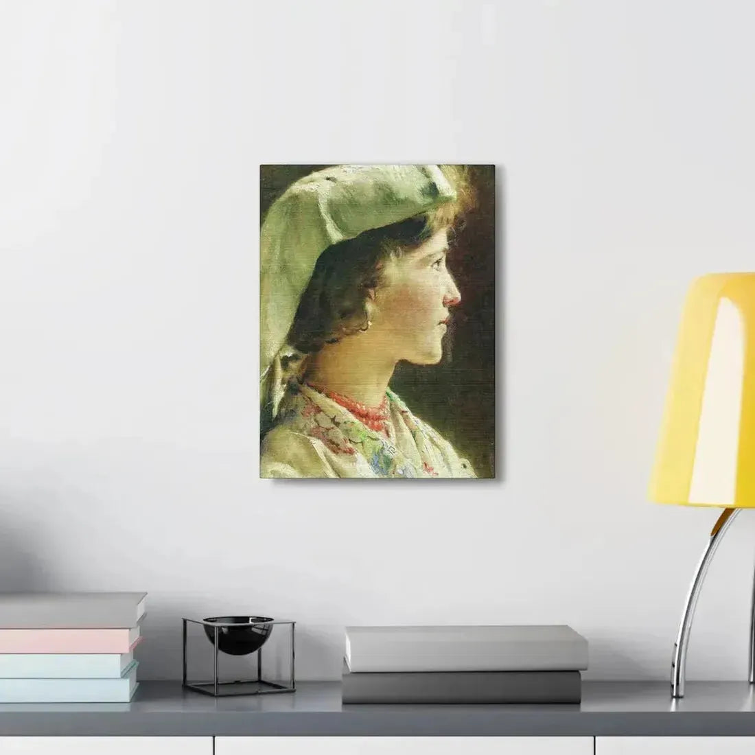 Konstantin Makovsky (1839-1915) Portrait of the Girl - 1910 - Canvas Wall Art - The Sticker Space