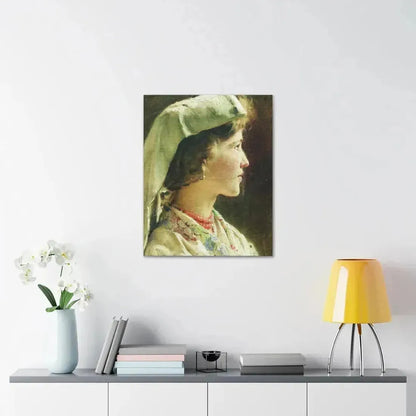 Konstantin Makovsky (1839-1915) Portrait of the Girl - 1910 - Canvas Wall Art - The Sticker Space