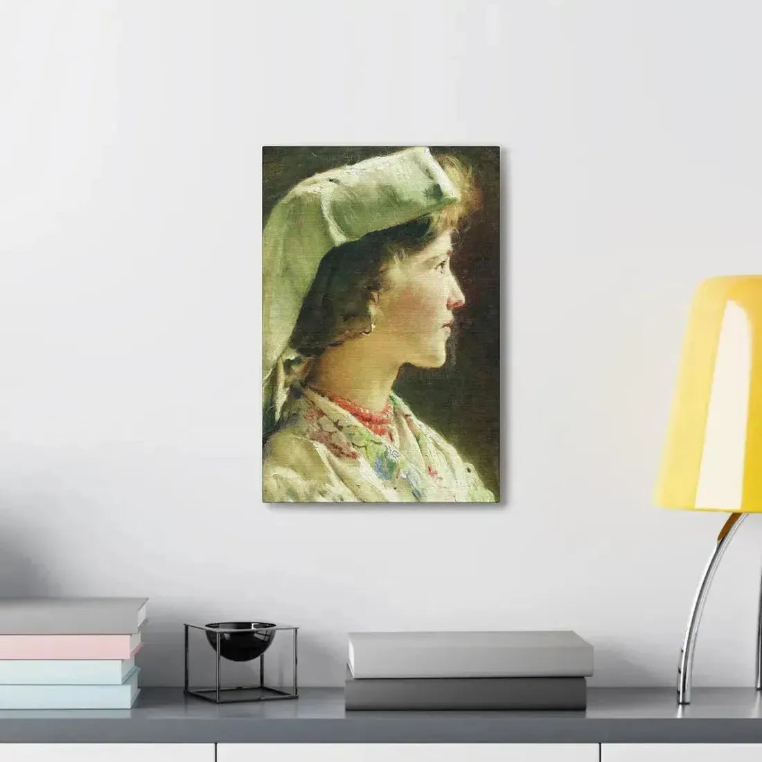 Konstantin Makovsky (1839-1915) Portrait of the Girl - 1910 - Canvas Wall Art - The Sticker Space