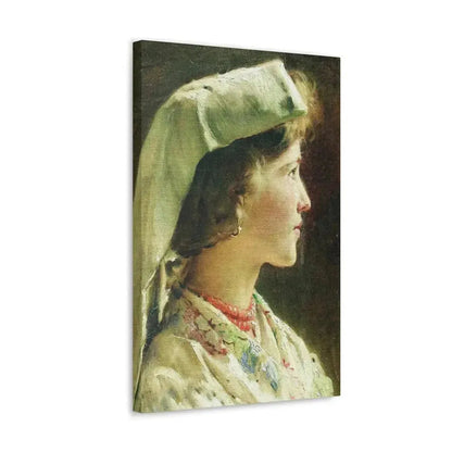 Konstantin Makovsky (1839-1915) Portrait of the Girl - 1910 - Canvas Wall Art - The Sticker Space