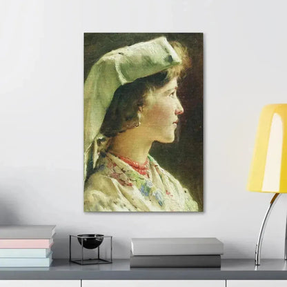 Konstantin Makovsky (1839-1915) Portrait of the Girl - 1910 - Canvas Wall Art - The Sticker Space