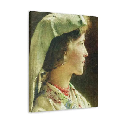 Konstantin Makovsky (1839-1915) Portrait of the Girl - 1910 - Canvas Wall Art - The Sticker Space