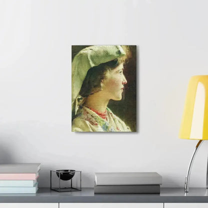 Konstantin Makovsky (1839-1915) Portrait of the Girl - 1910 - Canvas Wall Art - The Sticker Space