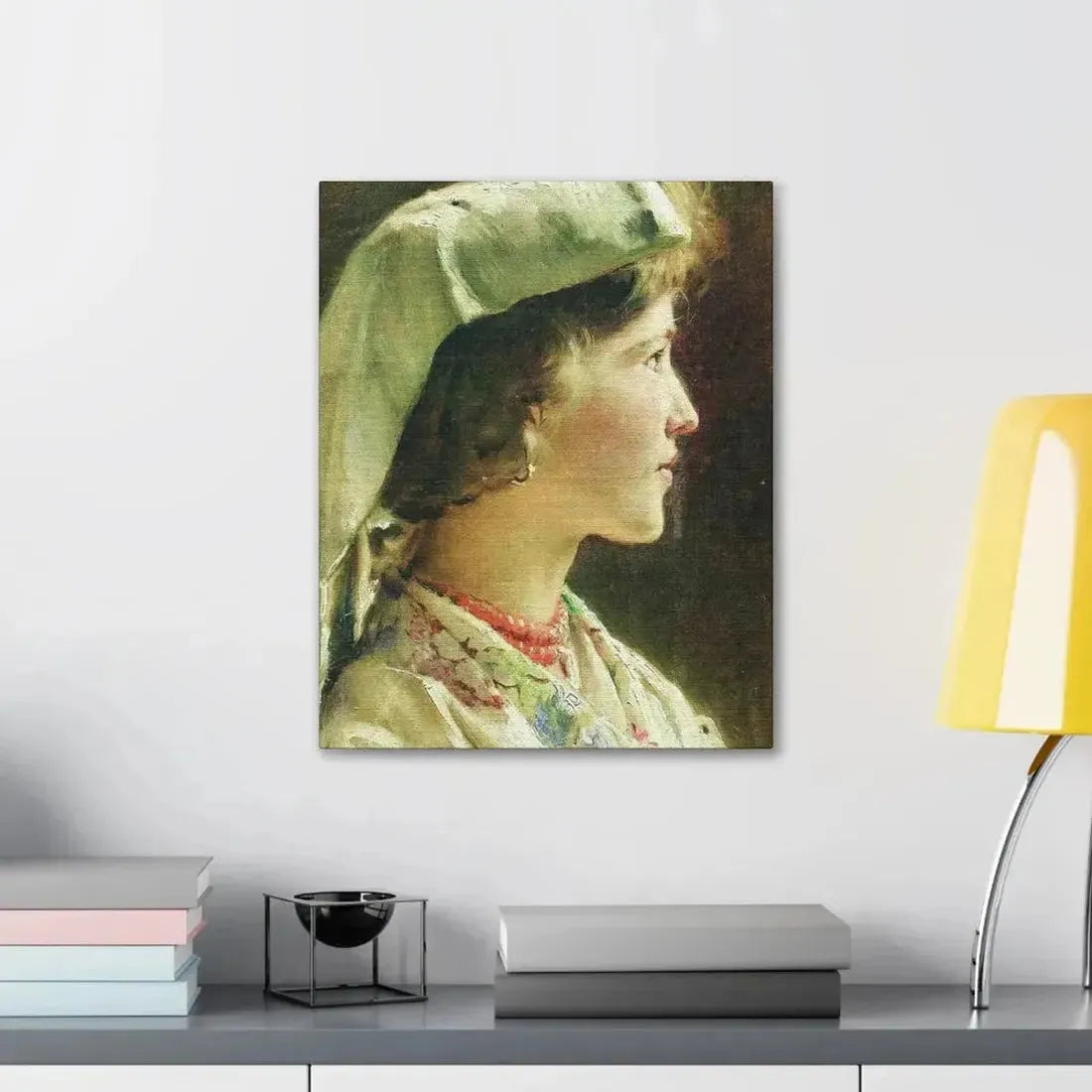 Konstantin Makovsky (1839-1915) Portrait of the Girl - 1910 - Canvas Wall Art - The Sticker Space